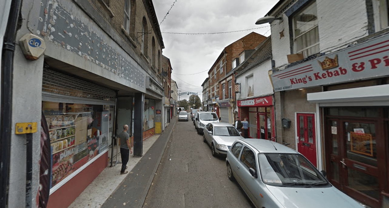 Wisbech Takeaway, Grocer & 3 Flats Blue Alpine