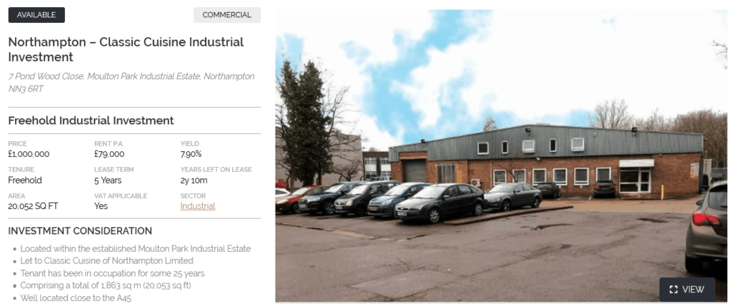 industrial property for sale Northampton