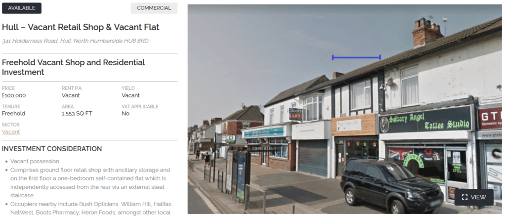 Commercial Property for Sale Near Me Hull