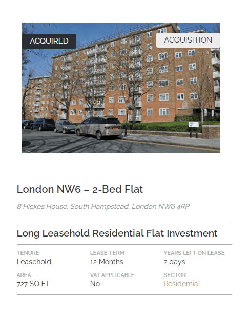 COMPLETED SALE - 8 Hickes House, South Hampstead NW6 4RP - 1Garret