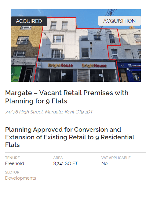 COMPLETED SALE - 74_76 High Street, Margate, Kent CT9 1DT - Garret