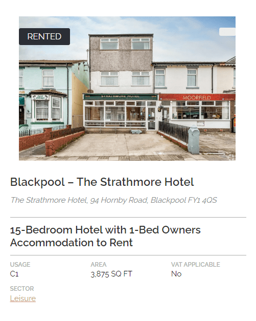 COMPLETED LEASE - The Strathmore Hotel, 94 Hornby Road, Blackpool FY1 4QS - Garret