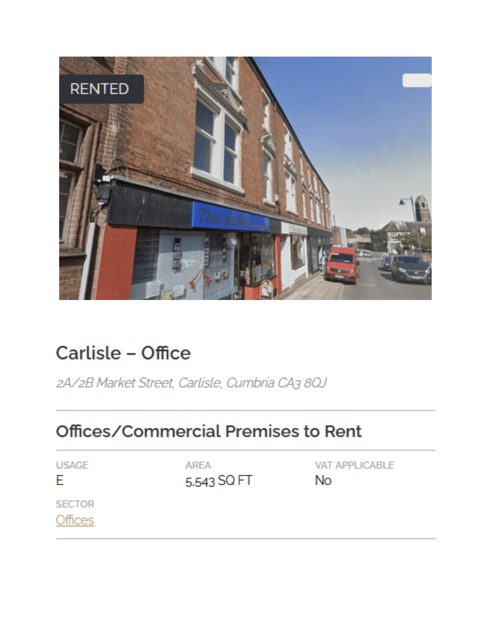 COMPLETED LEASE - 2A2B Market Street, Carlisle, Cumbria CA3 8QJ