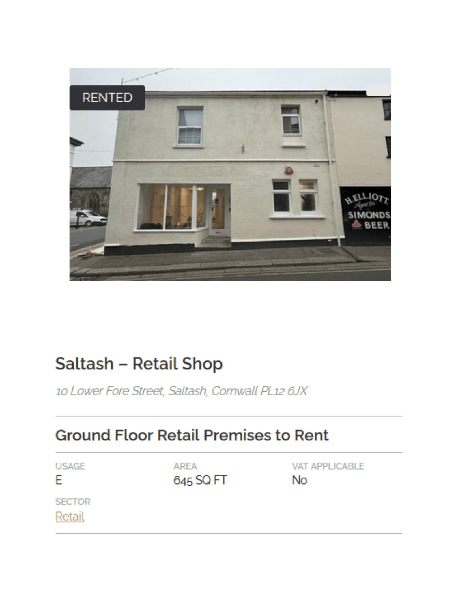 COMPLETED LEASE - 10 Lower Fore Street, Saltash, Cornwall PL12 6JX