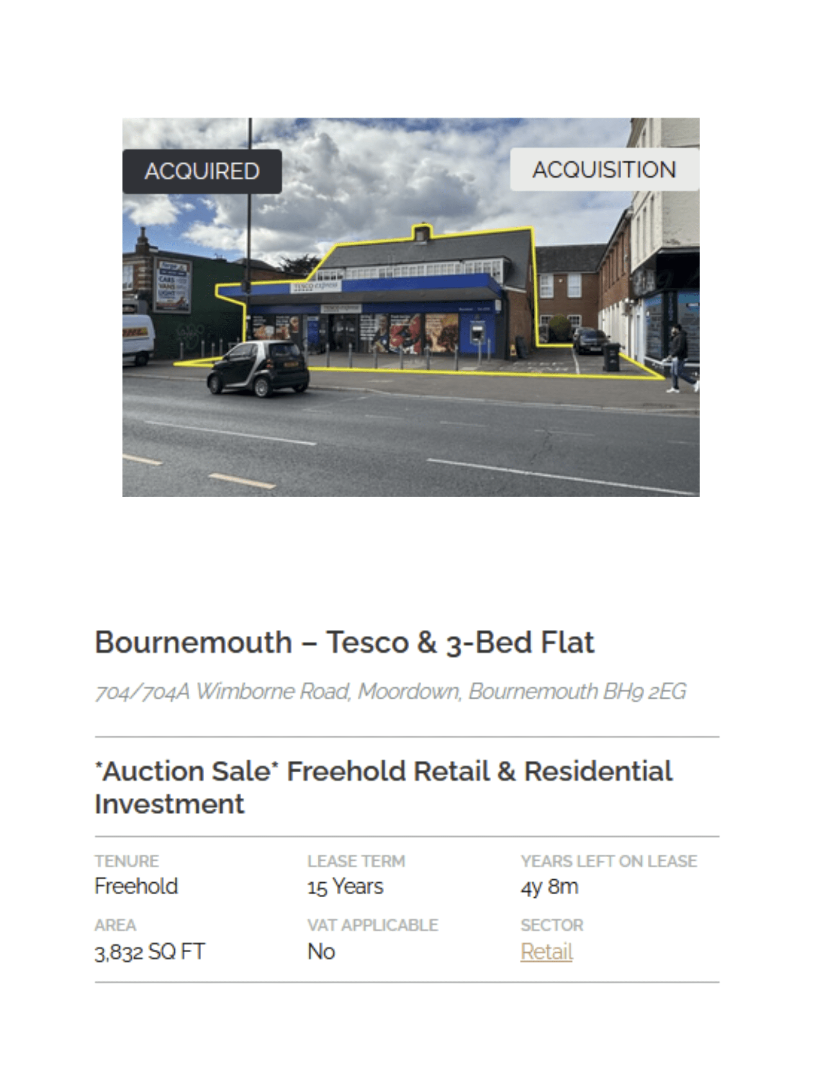 COMPLETED SALE - 704 Wimborne Road, Moordown, Bournemouth BH9 2EG