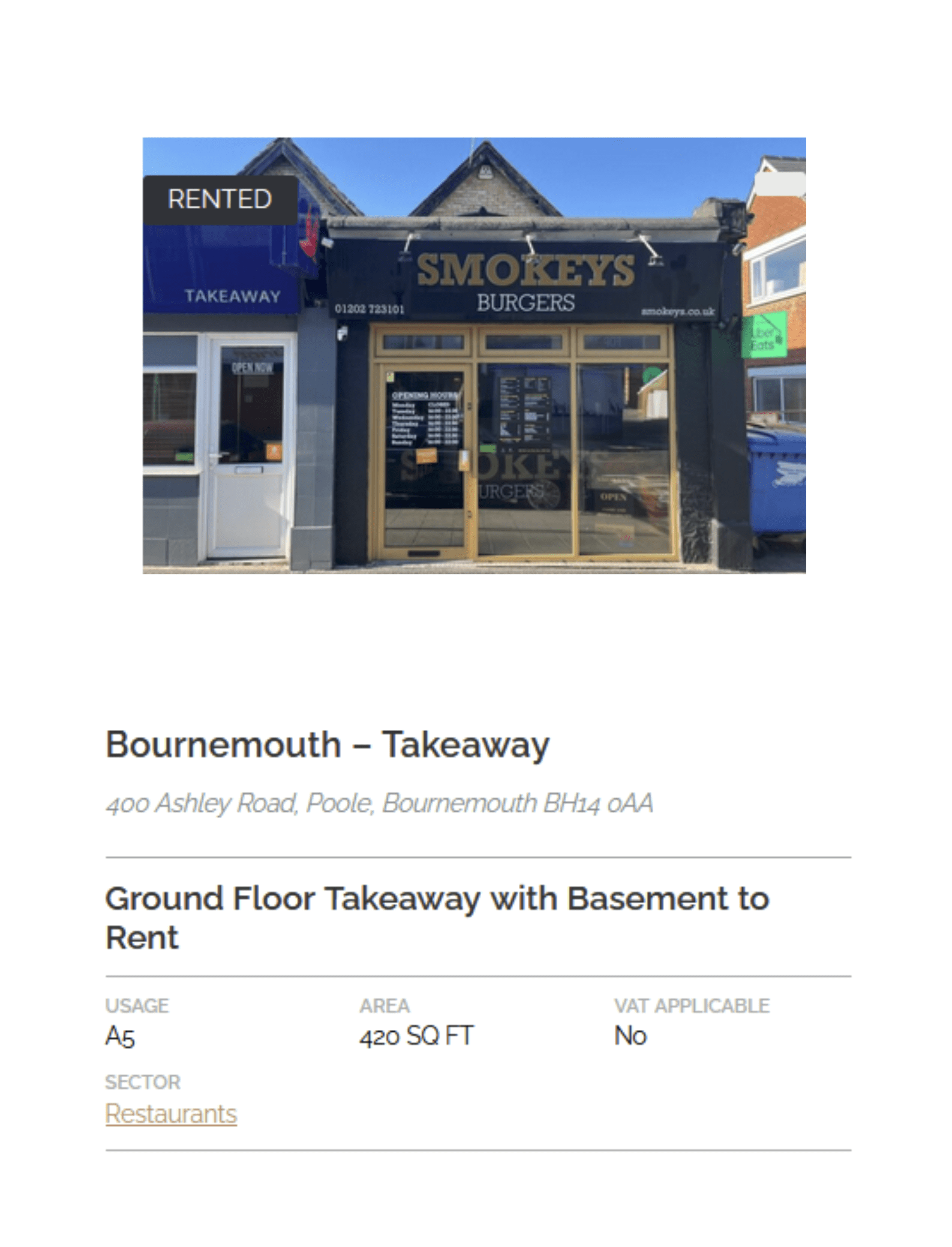 COMPLETED LEASE - 400 Ashley Road, Poole BH14 0AA