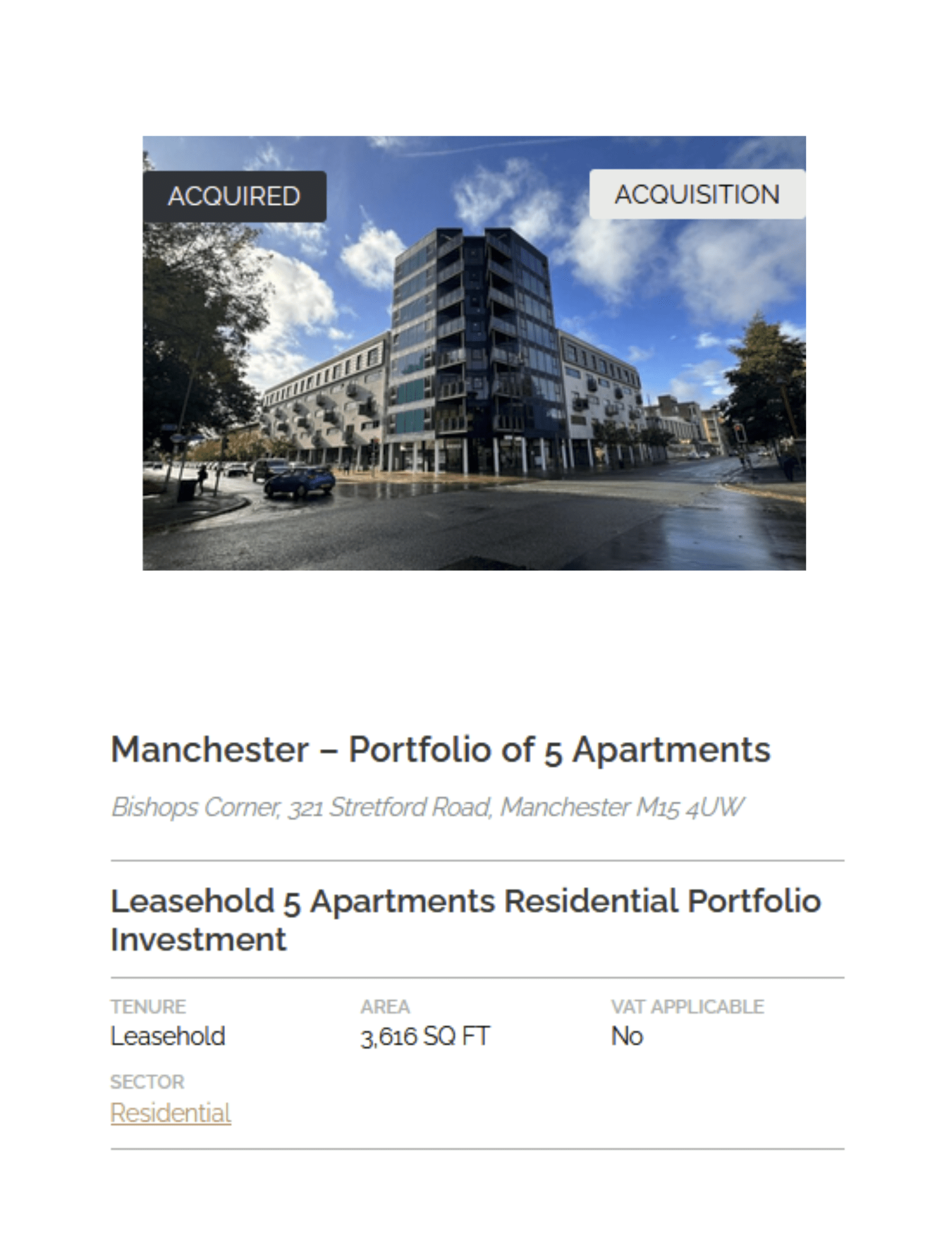 COMPLETED SALE - 56, 57, 58, 64, 65 Bishops Corner, 321