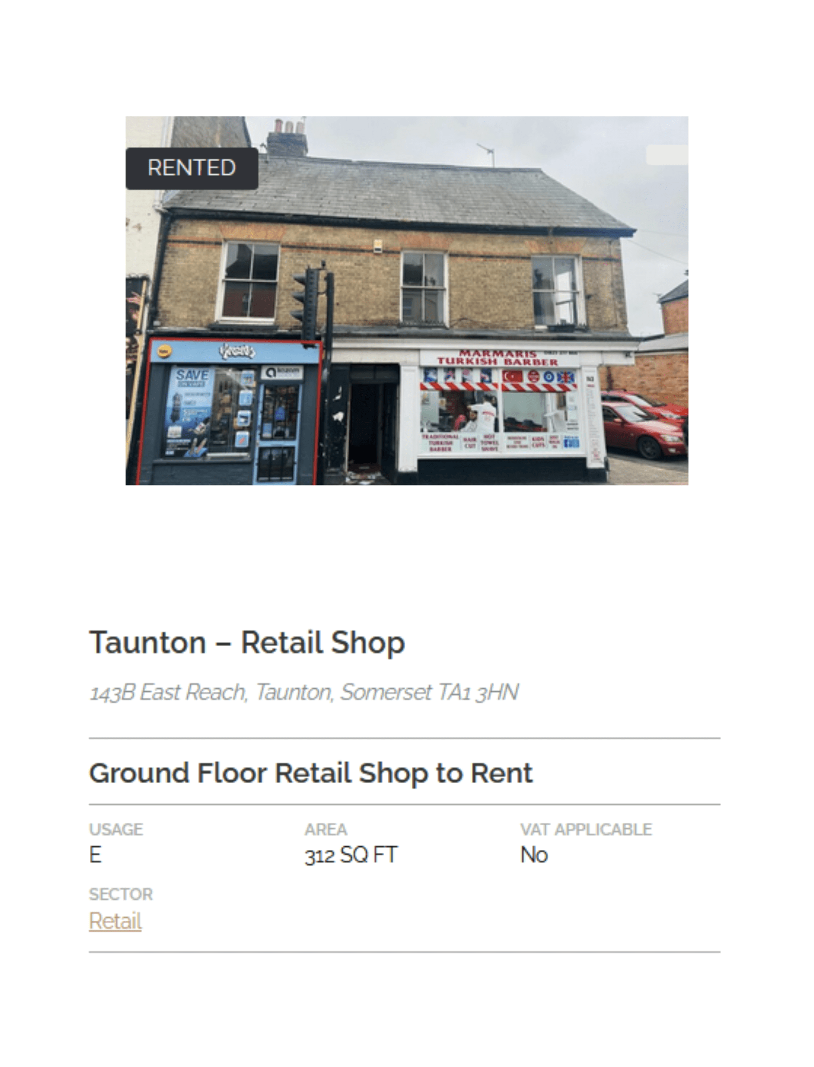 COMPLETED LEASE - 143B East Reach, Taunton TA1 3HN